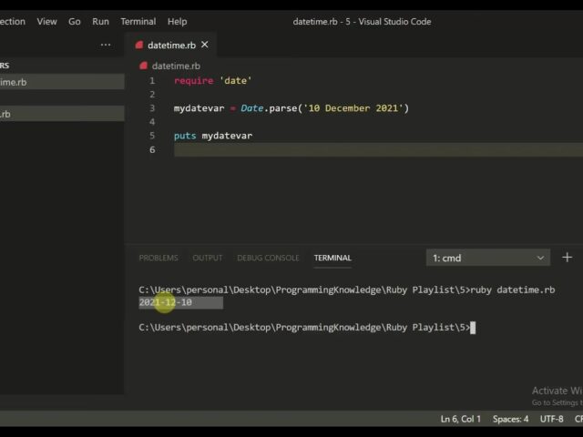 Process of date formatting in Ruby